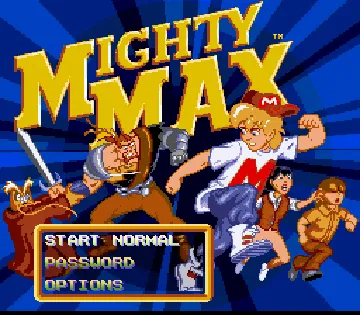 Adventures of Mighty Max, The (Europe) screen shot title